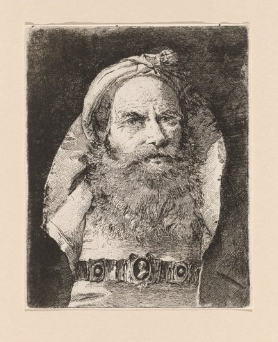 Vecchio con piccolo turbante, dalla Raccolta di Teste da Giovanni Domenico Tiepolo