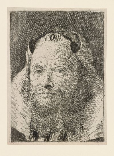 Vecchio con la barba, dalla Raccolta di Teste da Giovanni Domenico Tiepolo