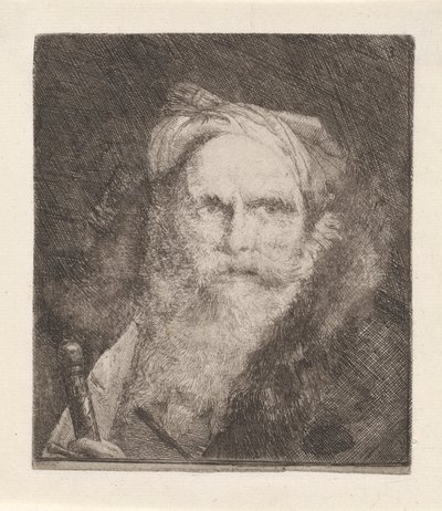 Vecchio con una spada, dalla Raccolta di Teste da Giovanni Domenico Tiepolo