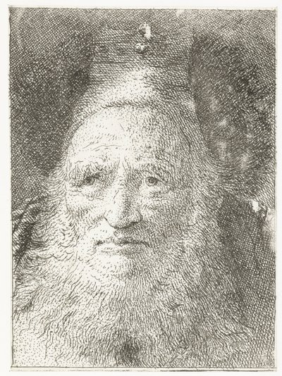 Vecchio con cappello di pelliccia da Giovanni Domenico Tiepolo