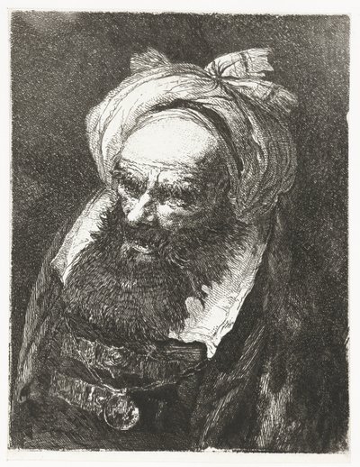 Vecchio con turbante da Giovanni Domenico Tiepolo
