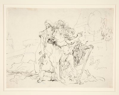 Priamo e compagni fuori dalle mura di Troia da Giovanni Domenico Tiepolo