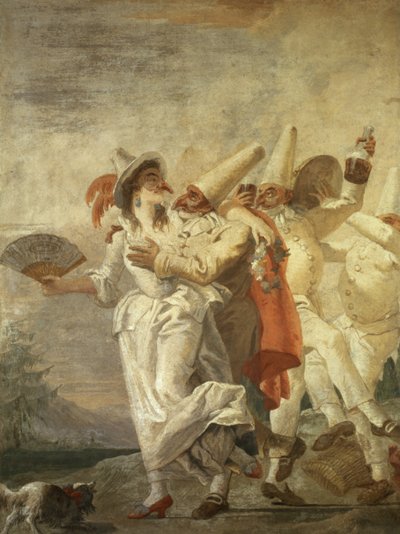 Pulcinella innamorato, c.1793 da Giovanni Domenico Tiepolo