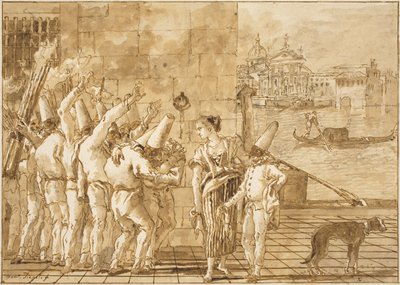 Addio di Pulcinella a Venezia da Giovanni Domenico Tiepolo