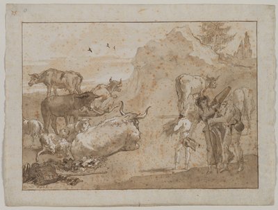 Pecore e mucche da Giovanni Domenico Tiepolo