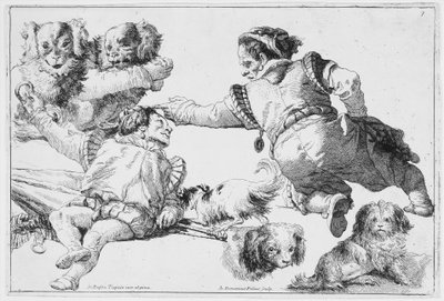Studi di Nani e Cani da Giovanni Domenico Tiepolo
