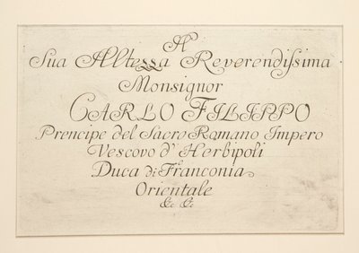 La Dedica, dalla serie Idee pittoresche sopra la fuga in Egitto da Giovanni Domenico Tiepolo