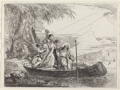 La Madonna, il Bambino e gli Angeli che Entrano nella Barca da Giovanni Domenico Tiepolo
