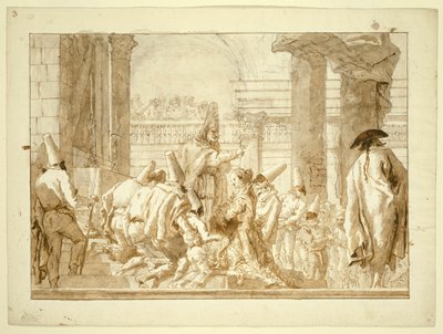 Il matrimonio del padre di Pulcinella da Giovanni Domenico Tiepolo