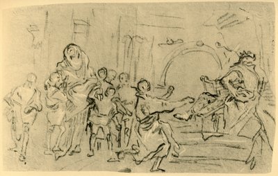 La madre dei Maccabei davanti ad Antioco, c1759, 1928 da Giovanni Domenico Tiepolo
