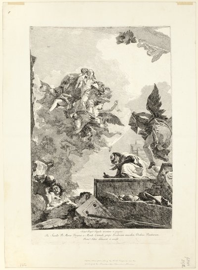 La Vergine appare a San Simone Stock da Giovanni Domenico Tiepolo