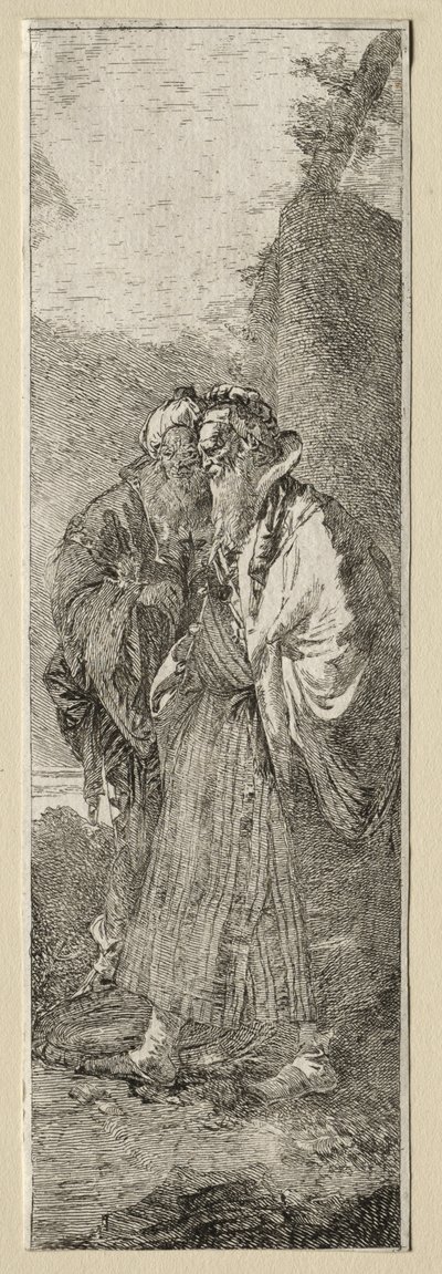 Due Vecchi in un Paesaggio da Giovanni Domenico Tiepolo