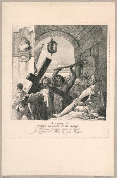 Via crucis - Stazione II, Prende la croce sulle spalle da Giovanni Domenico Tiepolo