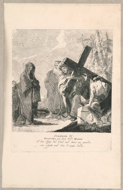 Via crucis - Stazione IV, incontra sua madre da Giovanni Domenico Tiepolo