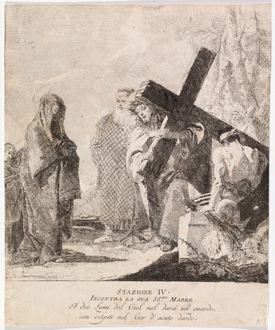 Via crucis - Stazione IV. Gesù incontra sua madre da Giovanni Domenico Tiepolo