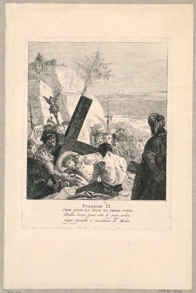 Via crucis - Stazione IX, cade sotto la croce per la terza volta da Giovanni Domenico Tiepolo