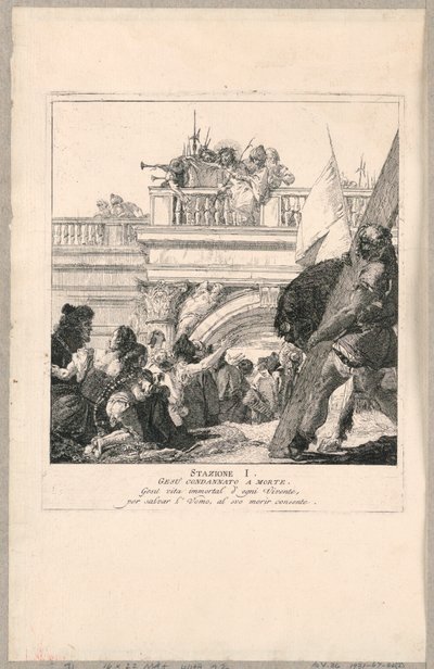 Via crucis - Stazione I, Gesù condannato a morte da Giovanni Domenico Tiepolo
