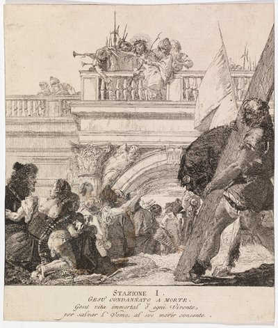 Via crucis - Stazione I. Gesù è condannato a morte da Giovanni Domenico Tiepolo