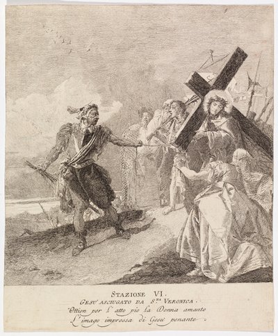 Via crucis - Stazione VI. Veronica asciuga il volto di Gesù da Giovanni Domenico Tiepolo