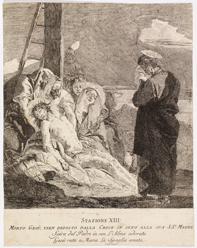 Via crucis - Stazione XIII. Gesù viene deposto dalla croce da Giovanni Domenico Tiepolo