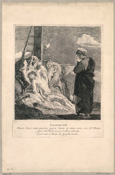 Via crucis - Stazione XIII, La deposizione da Giovanni Domenico Tiepolo