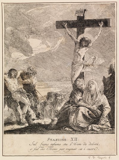 Via crucis - Stazione XII. Gesù muore sulla croce da Giovanni Domenico Tiepolo