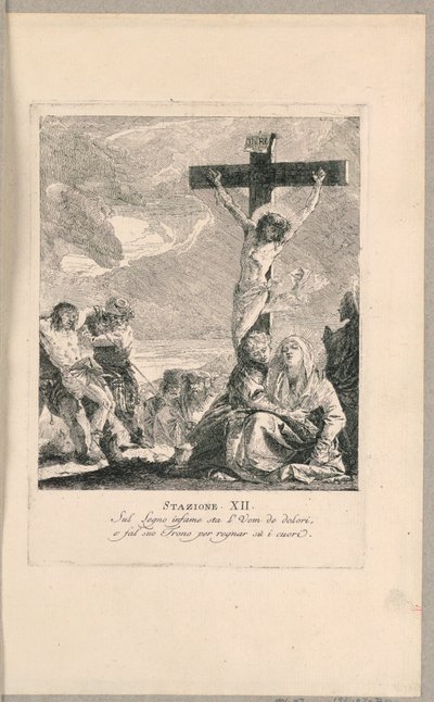 Via crucis - Stazione XII, La crocifissione da Giovanni Domenico Tiepolo