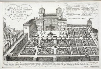 Veduta dei giardini e del palazzo del Granduca di Toscana, Roma da Giovanni Domenico de