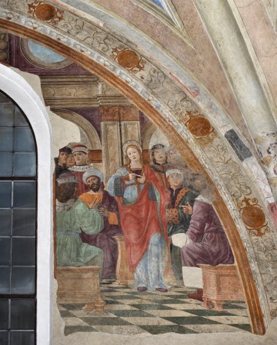 Rappresentazione della disputa tra Santa Caterina d
