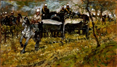 Manovra di artiglieria da Giovanni Fattori