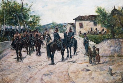 Sosta della cavalleria, ca 1890 da Giovanni Fattori