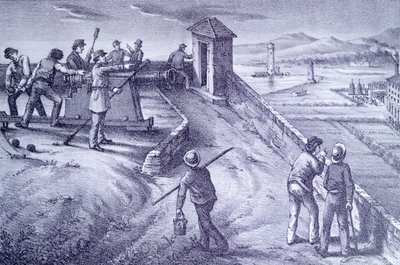 Difesa di Livorno dal Forte San Pietro da Giovanni Fattori