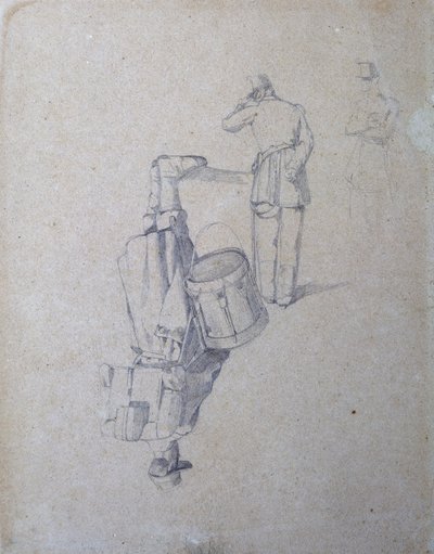 Tamburino e due soldati da Giovanni Fattori