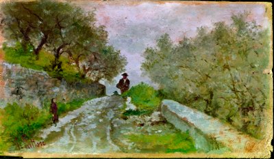 Sentiero degli Ulivi con Passeggiatori da Giovanni Fattori