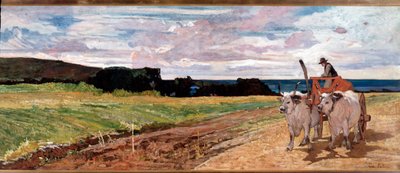 Aratro e buoi da Giovanni Fattori