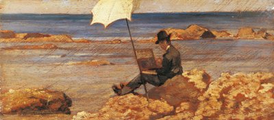 Immagine dipinta sulle rocce da Giovanni Fattori