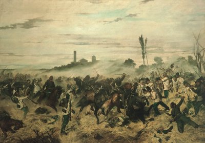 La Battaglia di Montebello da Giovanni Fattori