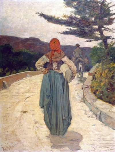 La strada bianca da Giovanni Fattori