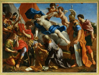 Venere versa il dictam sulle ferite di Enea ... da Giovanni Francesco (1610-62) Romanelli