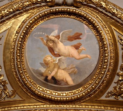 Amore. Dipinto di Giovanni Romanelli che decora il soffitto della Sala Antonina, camera degli appartamenti estivi della regina Anna d