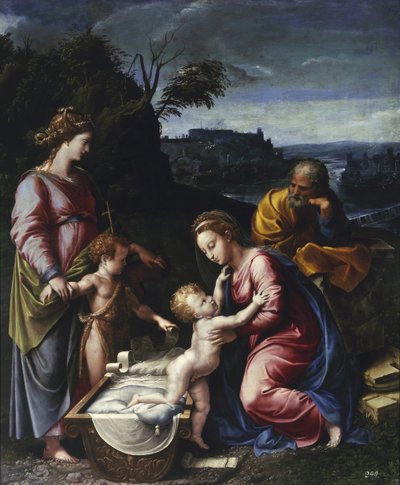 La Sacra Famiglia con il giovane Giovanni Battista e Santa Caterina da Giovanni Francesco (c.1488 1528) Penni
