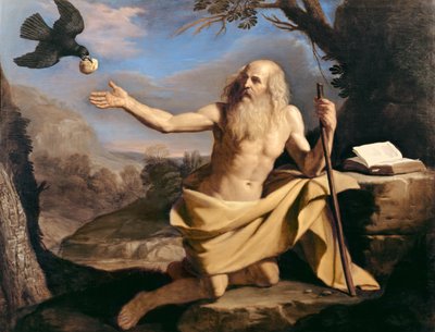 San Paolo Eremita nutrito dal corvo da Giovanni Francesco Barbieri