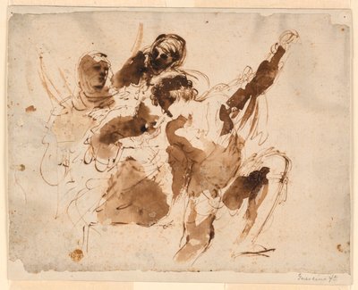 Studio di quattro figure, per la sepoltura dell