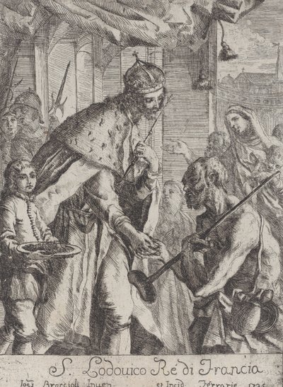 San Luigi che dà elemosina ai poveri, 1735 da Giovanni Francesco Braccioli