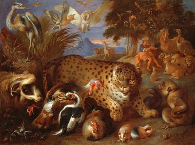 Orfeo che incanta gli animali da Giovanni Francesco Castiglione