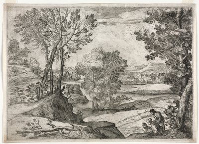 Paesaggio con Famiglia da Giovanni Francesco Grimaldi