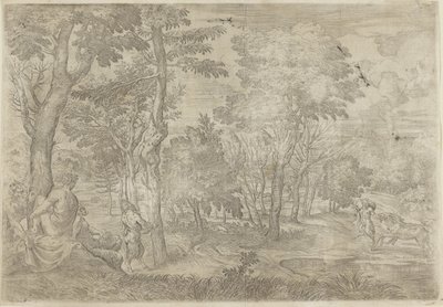 Paesaggio con ninfe e satiri da Giovanni Francesco Grimaldi