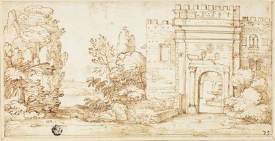 Veduta di La Magliana da Giovanni Francesco Grimaldi