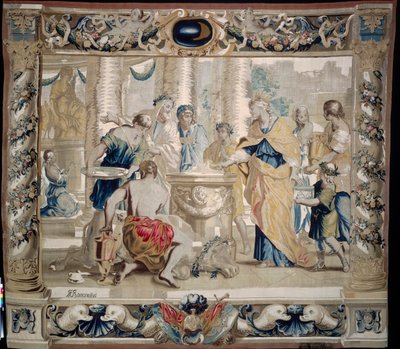 Didone sacrifica a Giunone, la dea del matrimonio, 1679 da Giovanni Francesco Romanelli
