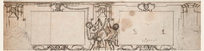 Progetto per pannelli scolpiti da Giovanni Francesco Romanelli